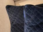 Rivièra Maison Kussenhoezen Velvet Donkerblauw (2x), Huis en Inrichting, Ophalen of Verzenden, Zo goed als nieuw, Blauw, Vierkant