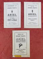 3 Ariel onderdeelboekjes, Motoren, Ophalen of Verzenden, Overige merken