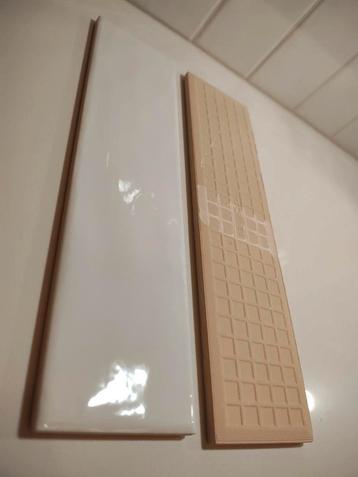 Handvorm wandtegeltjes 7,5x30cm Equipe cottage white. beschikbaar voor biedingen