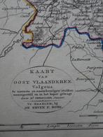 Gravure kaart Oost Vlaanderen, Gent, Oudernaarde D Veelwaard, Antiek en Kunst, Kunst | Etsen en Gravures, Verzenden