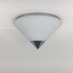 limburg glashütte plafondlamp punt met chroom melkglas, Huis en Inrichting, Lampen | Plafondlampen, L, Zo goed als nieuw, L, L
