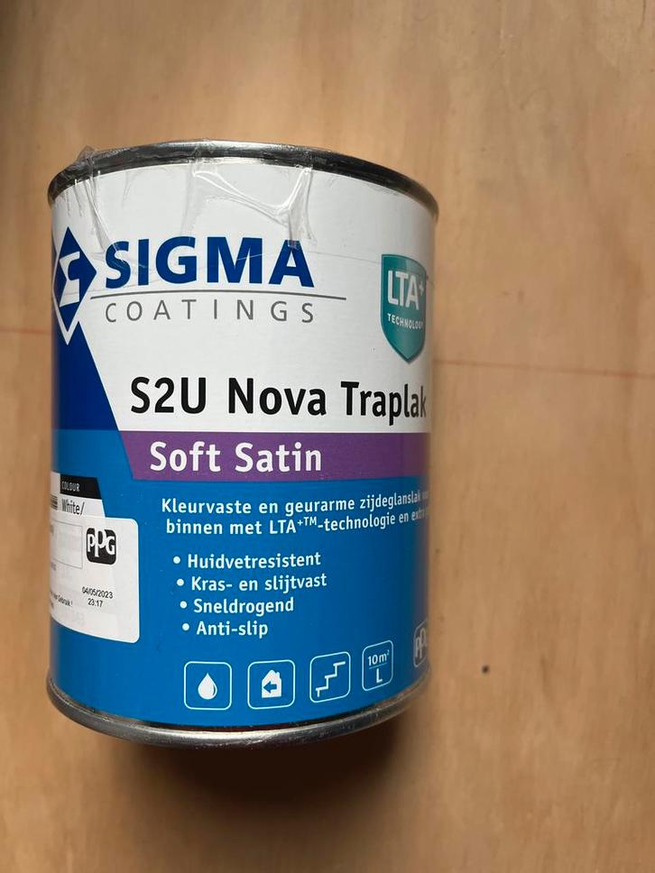 S2U Nova Traplak RAL 9003 Signaalwit, Doe-het-zelf en Verbouw, Verf, Beits en Lak, Nieuw, Lak, Minder dan 5 liter, Wit, Ophalen of Verzenden