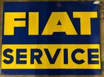 Fiat service emaille reclamebord 98x73cm, Ophalen