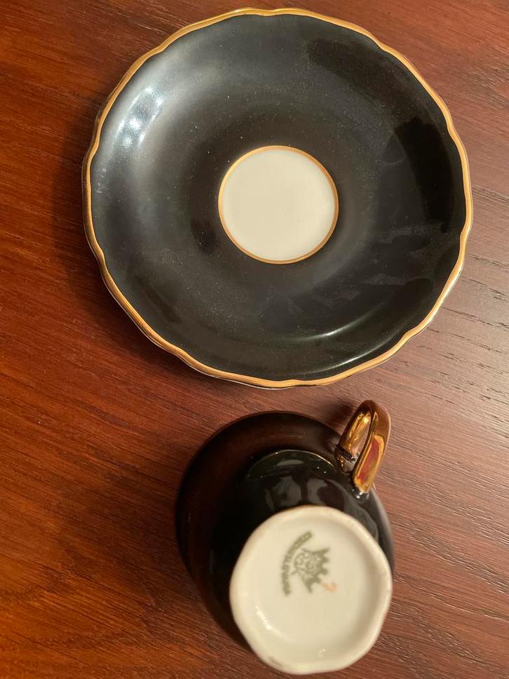 Vintage Tsjechoslowaaks Porselein Rijkelijk Verguld, Antiek en Kunst, Antiek | Porselein, Ophalen of Verzenden