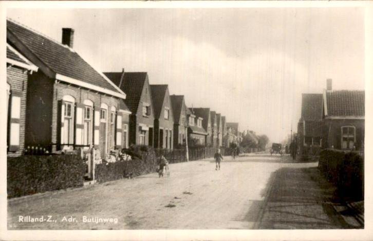 Rilland - Adr. Butijnweg, Verzamelen, Ansichtkaarten | Nederland, Ongelopen, Zeeland, 1920 tot 1940, Ophalen of Verzenden