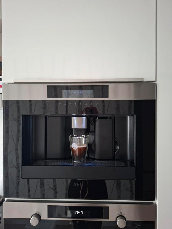 Aeg inbouw koffieapparaat met toebehoren, Witgoed en Apparatuur, Koffiezetapparaten, Gebruikt, Gemalen koffie, Koffiemachine, Ophalen of Verzenden
