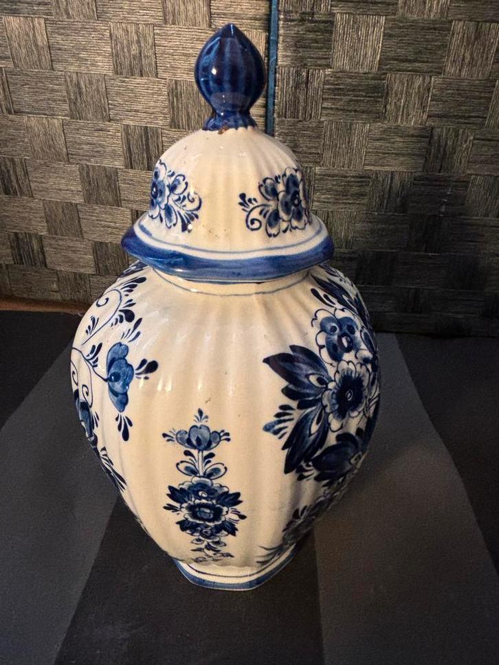 Delfts Blauwe Vaas met Deksel, Antiek en Kunst, Antiek | Keramiek en Aardewerk, Ophalen of Verzenden