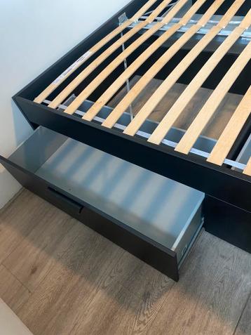 IKEA BRIMNES Bedframe 180x200 cm met opberglades – Zwart - afbeelding 12