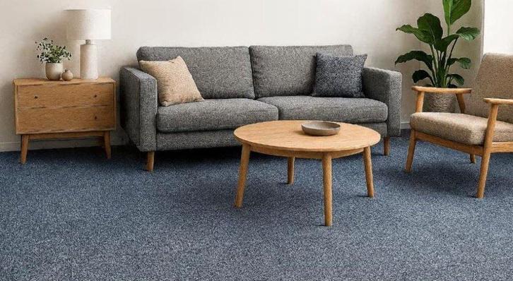 Dokkum tapijttegel blauw | blue nr 111 |, Huis en Inrichting, Stoffering | Vloerbedekking, Nieuw, Tapijttegels, Blauw, 75 m² of meer