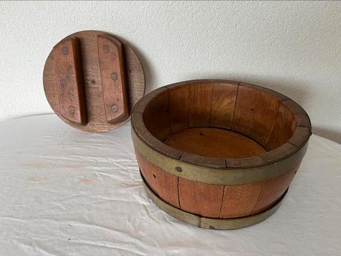 Grote Houten Kaasmal Kaasvat Kaasvaatje Hout Kuip Kaaskuip, Antiek en Kunst, Curiosa en Brocante, Ophalen of Verzenden