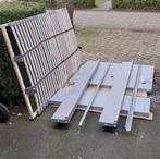 Grijs Ikea bed Malmo, Ophalen, 85 tot 100 cm, Gebruikt, Lattenbodem