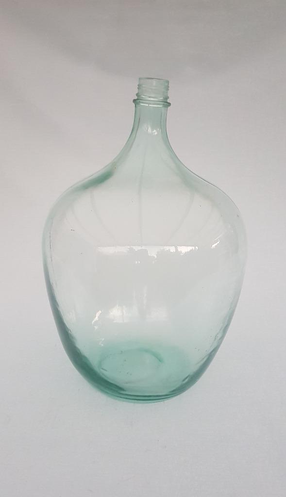 Grote glazen fles / oude gistfles - H 52cm, Huis en Inrichting, Woonaccessoires | Vazen, Gebruikt, Overige kleuren, 50 tot 75 cm