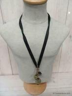 Lange ketting Manouk zwart en goud, nieuw., Sieraden, Tassen en Uiterlijk, Kettingen, Ophalen of Verzenden, Nieuw, Zwart