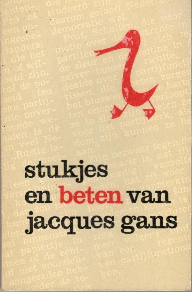 Stukjes en beten van Jacques Gans., Boeken, Literatuur, Gelezen, Ophalen of Verzenden