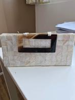 parelmoer tasje 21x10x5, Sieraden, Tassen en Uiterlijk, Tassen | Damestassen, Ophalen of Verzenden, Nieuw, Wit, Avondtasje