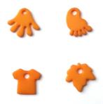 Mix van oranje bedels voor kindersieraden (10 stuks), Verzenden, Nieuw, Bedel