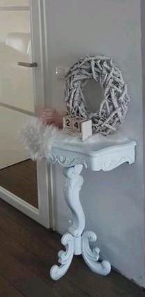 Mooie side table & spiegel rechthoekig, wit: in prima staat!, Huis en Inrichting, Tafels | Sidetables, Zo goed als nieuw, 25 tot 50 cm