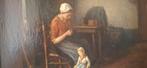Moeder en Kind -Bernard de Hoog.Larense School, Antiek en Kunst, Kunst | Schilderijen | Klassiek, Ophalen of Verzenden