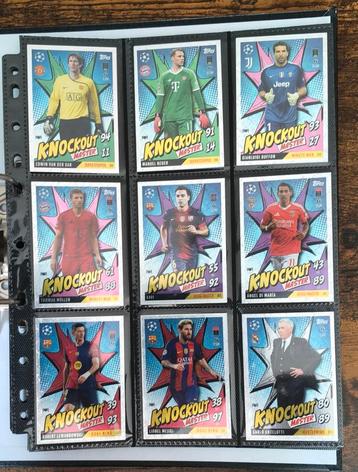 Match Attax.. Knockout Master... Alle 9.. Messi.. Buffon  beschikbaar voor biedingen