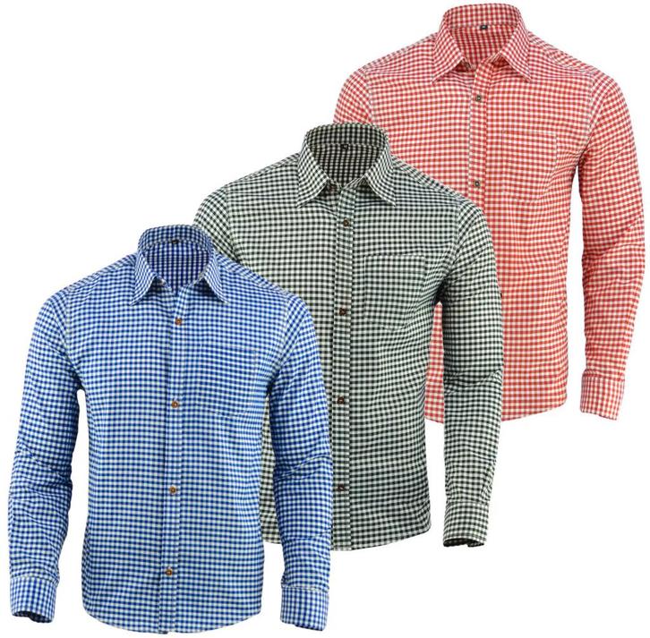 Trachten overhemd maat s tm 5XL (4 kleuren), Kleding | Heren, Overhemden, Nieuw, Overige halswijdtes, Overige kleuren, Ophalen of Verzenden