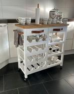 Keukentrolly Keukeneiland Wit & Wagondelen Wood, Ophalen of Verzenden, Zo goed als nieuw