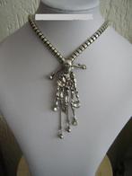 k173 grove lange metalen ketting met strass, Sieraden, Tassen en Uiterlijk, Kettingen, Ophalen, Overige materialen, Nieuw, Met strass