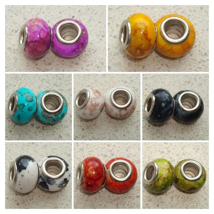 Voordeelpakket 50 bedels Spotted, Sieraden, Tassen en Uiterlijk, Bedels, Nieuw, Overige merken, Overige materialen, 4 bedels of meer