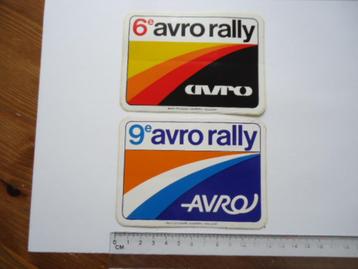 sticker oud AVRO RALLY 6 9 race auto oldtimer 6e 9e car  beschikbaar voor biedingen