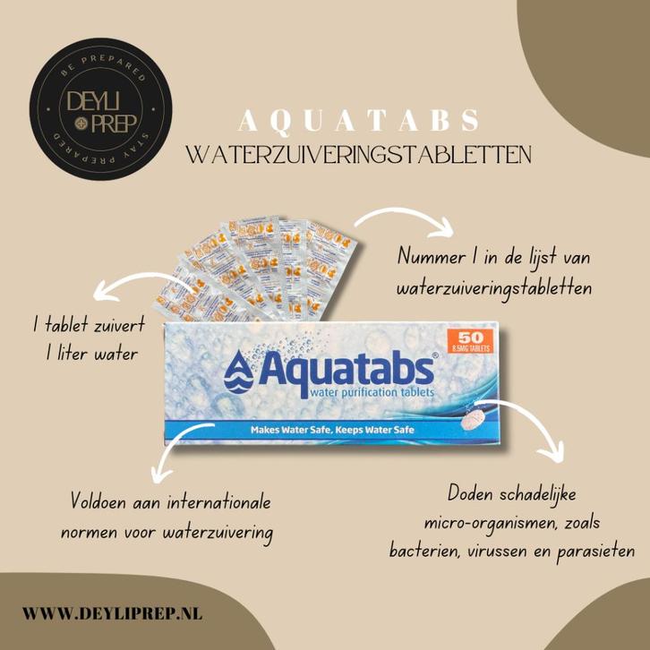 Aquatabs waterzuiveringstabletten, Caravans en Kamperen, Kampeeraccessoires, Verzenden