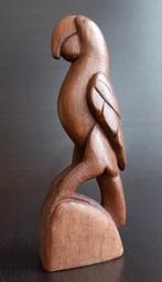 Houten Art Deco beeld van een staande papegaai uit Frankrijk, Ophalen of Verzenden