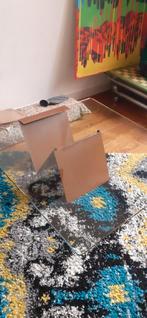 Glazen salontafel, Huis en Inrichting, Tafels | Salontafels, Ophalen, Gebruikt, 100 tot 150 cm, 50 tot 100 cm
