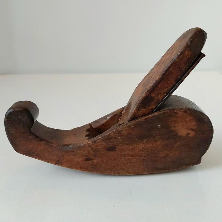 Antieke Houte Schaaf Gerfschaaf met BOLLE zool in lengte, Antiek en Kunst, Curiosa en Brocante, Verzenden