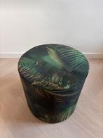 Poef / Kruk met Jungle Print - 40x40 cm, Ophalen, Minder dan 50 cm, Rond, Zo goed als nieuw