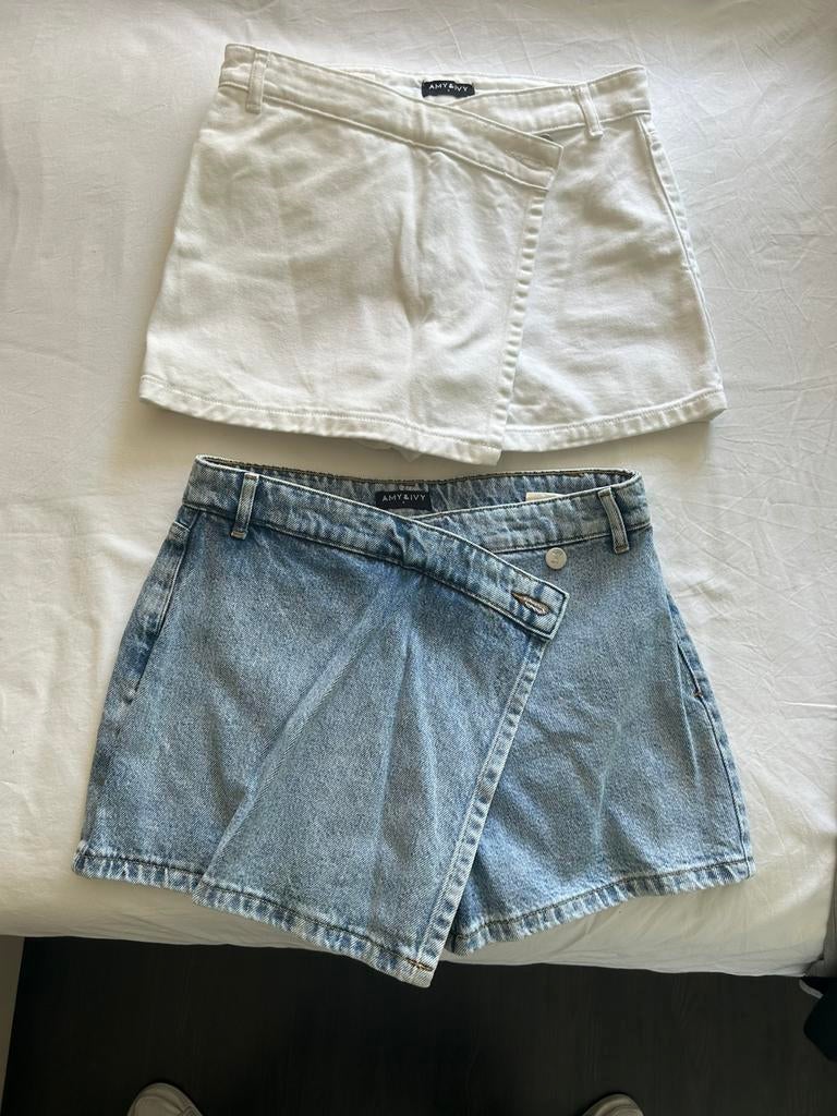 2 Short /rokje jeans amy & ivy, maat S, Kort, Blauw, Ophalen of Verzenden, Zo goed als nieuw