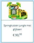Springkussen jungle met glijbaan te huur, Ophalen, Overige