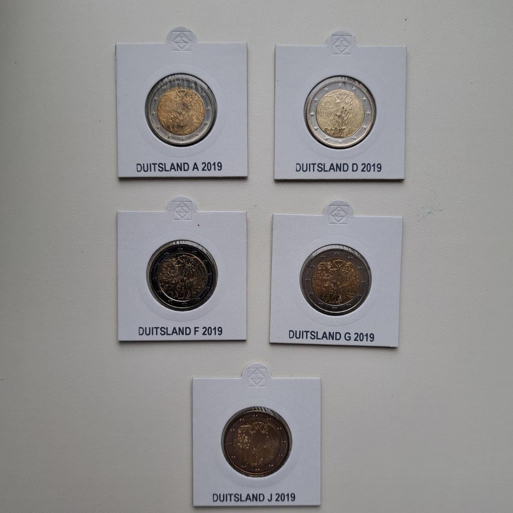 Duitsland 2 euro 2019 - 30 jaar val Berlijnse Muur unc, Postzegels en Munten, Ophalen of Verzenden, Duitsland, 2 euro, Setje