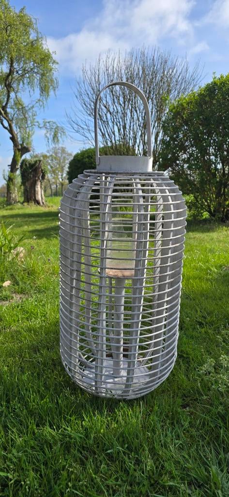 Gezellig windlicht voor buiten, Huis en Inrichting, Woonaccessoires | Kandelaars en Kaarsen, Gebruikt, 25 tot 50 cm, Ophalen of Verzenden