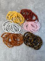 Partij armbanden edelstenen 60 stuks, Overige materialen, Gebruikt, Overige kleuren, Ophalen of Verzenden