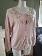 Nougat London beige vest cardigan 4 L 42, Kleding | Dames, Verzenden, Beige, Maat 42/44 (L), Zo goed als nieuw