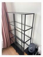 Ikea Stellingkast, zwart/glas/metaal, Ophalen, Zo goed als nieuw
