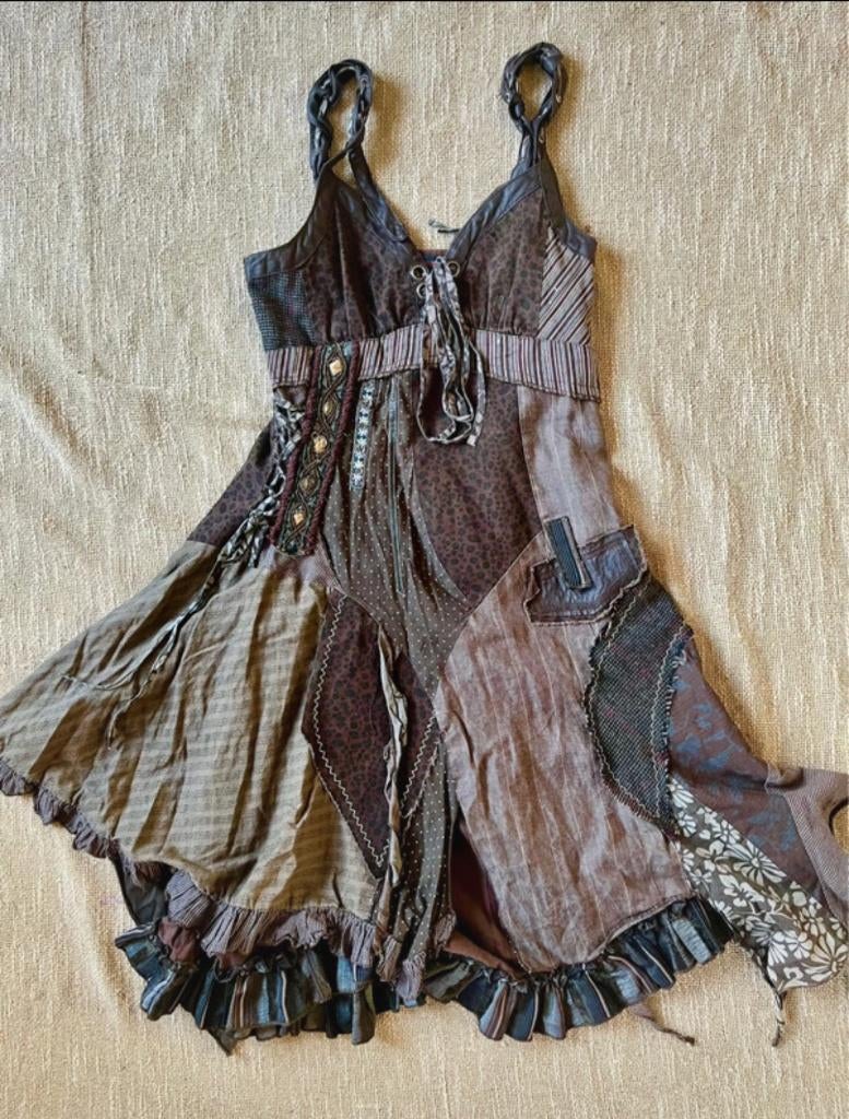 dress  Lissa original, Kleding | Dames, Jurken, Bruin, Verzenden, Knielengte, Maat 36 (S)