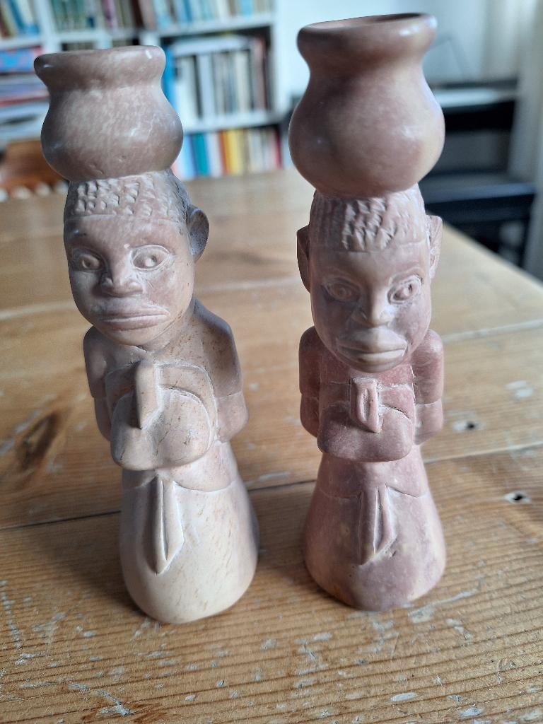 soapstone speksteen beeldjes Kenia massaï 45Jr oud, Ophalen of Verzenden