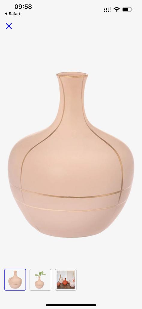 Riverdale vaas, Wit, Aardewerk of Porselein, Ophalen of Verzenden, Zo goed als nieuw