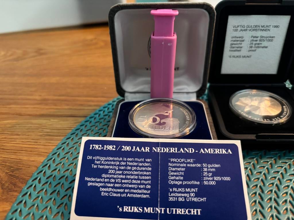 Te koop 9 x 50 gulden proof, Postzegels en Munten, Munten | Nederland, Ophalen of Verzenden, Koningin Beatrix, 50 gulden