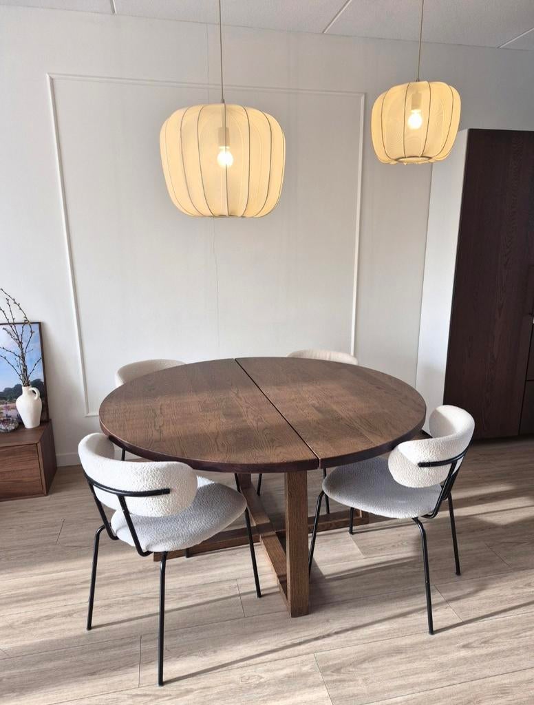 Ikea Mörbylanga ronde eettafel, Huis en Inrichting, Tafels | Eettafels, Ophalen, 100 tot 150 cm, 100 tot 150 cm, Eikenhout