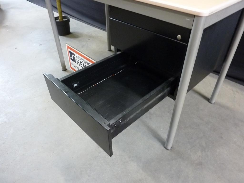 Compact bureau met ladeblok 120x60cm / schoolbureau, Met lades, Gebruikt, 120 cm, Schoolbureau