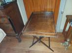 Houten butlertray / Dienblad op inklapbaar onderstel / Tafel, Huis en Inrichting, Tafels | Bijzettafels, Ophalen, Gebruikt, Klassiek