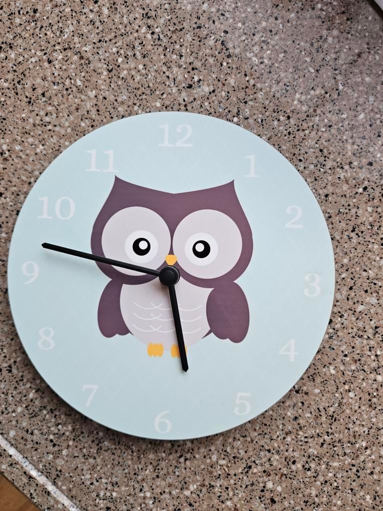 Leuke Uilen Wandklok voor Kinderkamer, Ophalen, Gebruikt, Analoog, Wandklok