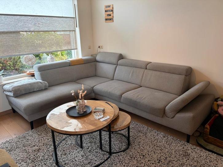 Gereserveerd: Gratis af te halen chaisse longue hoekbank, Huis en Inrichting, Banken | Complete zithoeken, Gebruikt, Stof, Ophalen