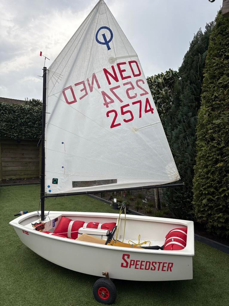 Winner Optimist NED 2574 uit 2002, Watersport en Boten, Open zeilboten, Gebruikt, Optimist, Minder dan 3 meter, Polyester, Geen motor